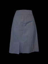Load image into Gallery viewer, XS Grey pinstripe pencil skirt w/ back slit hem
