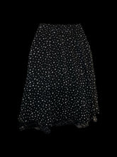 Load image into Gallery viewer, 1X Black &amp; white heart pattern skirt w/ black lace hem petticoat, &amp; elastic waist
