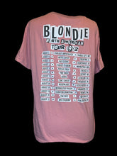 Load image into Gallery viewer, 1X Pink, black, &amp; white “Blondie” tour graphic short sleeve crew neck top
