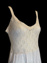 Load image into Gallery viewer, S Vintage 60s white sleeveless dress w/ lace mesh bust

