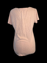 Load image into Gallery viewer, XL Heather peach short sleeve v-neckline top
