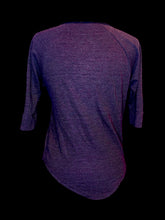 Load image into Gallery viewer, XS Purple knit 3/4 sleeve hi-lo top w/ quarter button down
