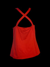 Load image into Gallery viewer, XL NWT Carrot orange sleeveless sweetheart neckline top w/ crossing straps, &amp; formed bust
