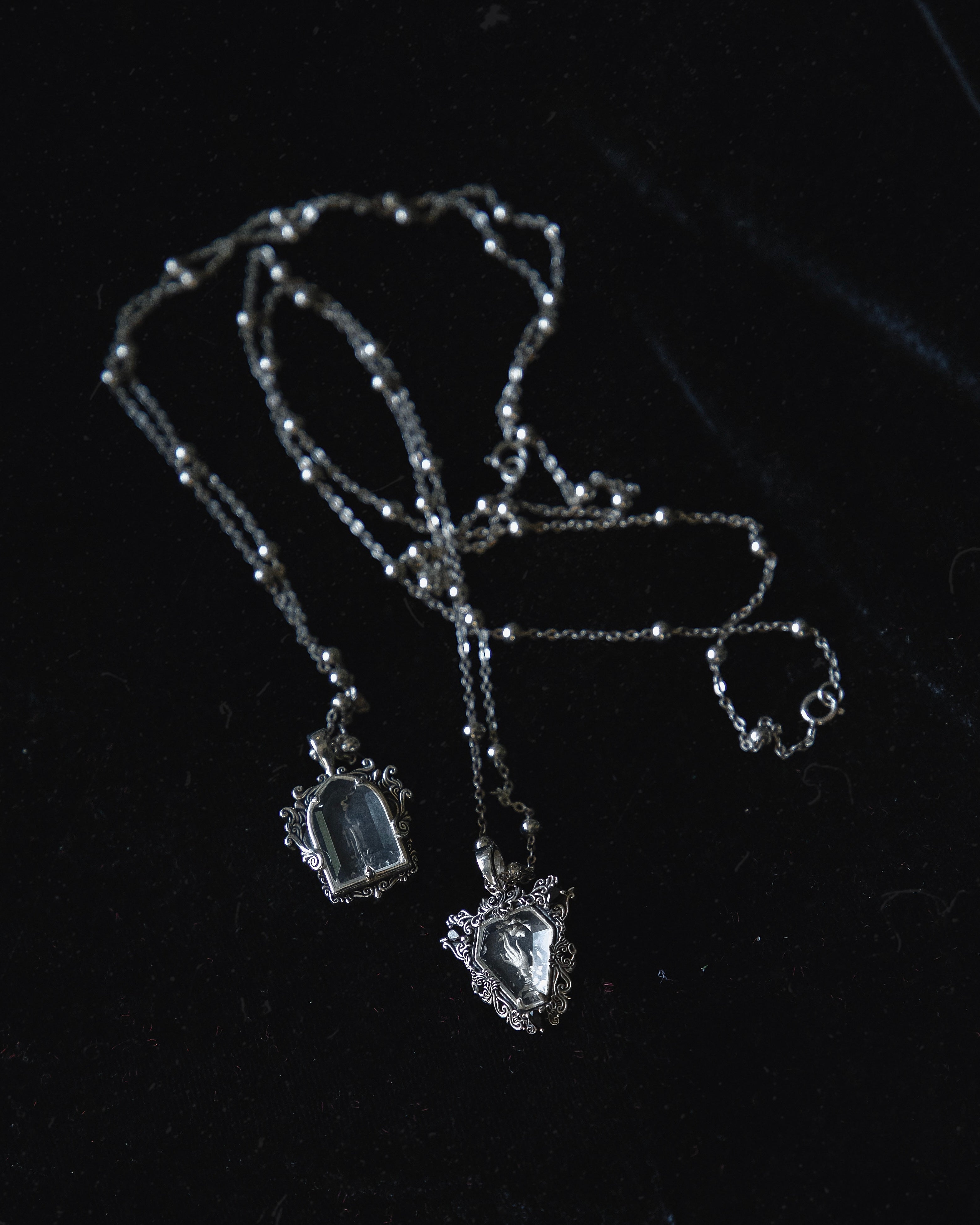 The Glass Casket "Mourning Hand" Necklace