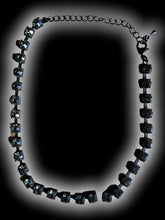 Load image into Gallery viewer, Black &amp; smoky cut gem choker necklace

