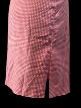 Load image into Gallery viewer, M Pink &amp; white gingham pencil skirt w/ side zipper
