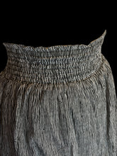 Load image into Gallery viewer, 0X Black &amp; white stripe skirt w/ rounded trim, &amp; shirred waist
