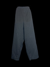 Load image into Gallery viewer, XL Charcoal grey pants w/ small diamond pattern, bunched elastic waistband, &amp; pockets
