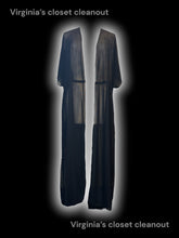Load image into Gallery viewer, 3X Black sheer mesh short sleeve duster
