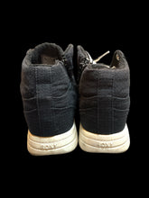 Load image into Gallery viewer, 6.5W Black high top sneakers w/ black &amp; white laces, &amp; “Roxy Surf” logo
