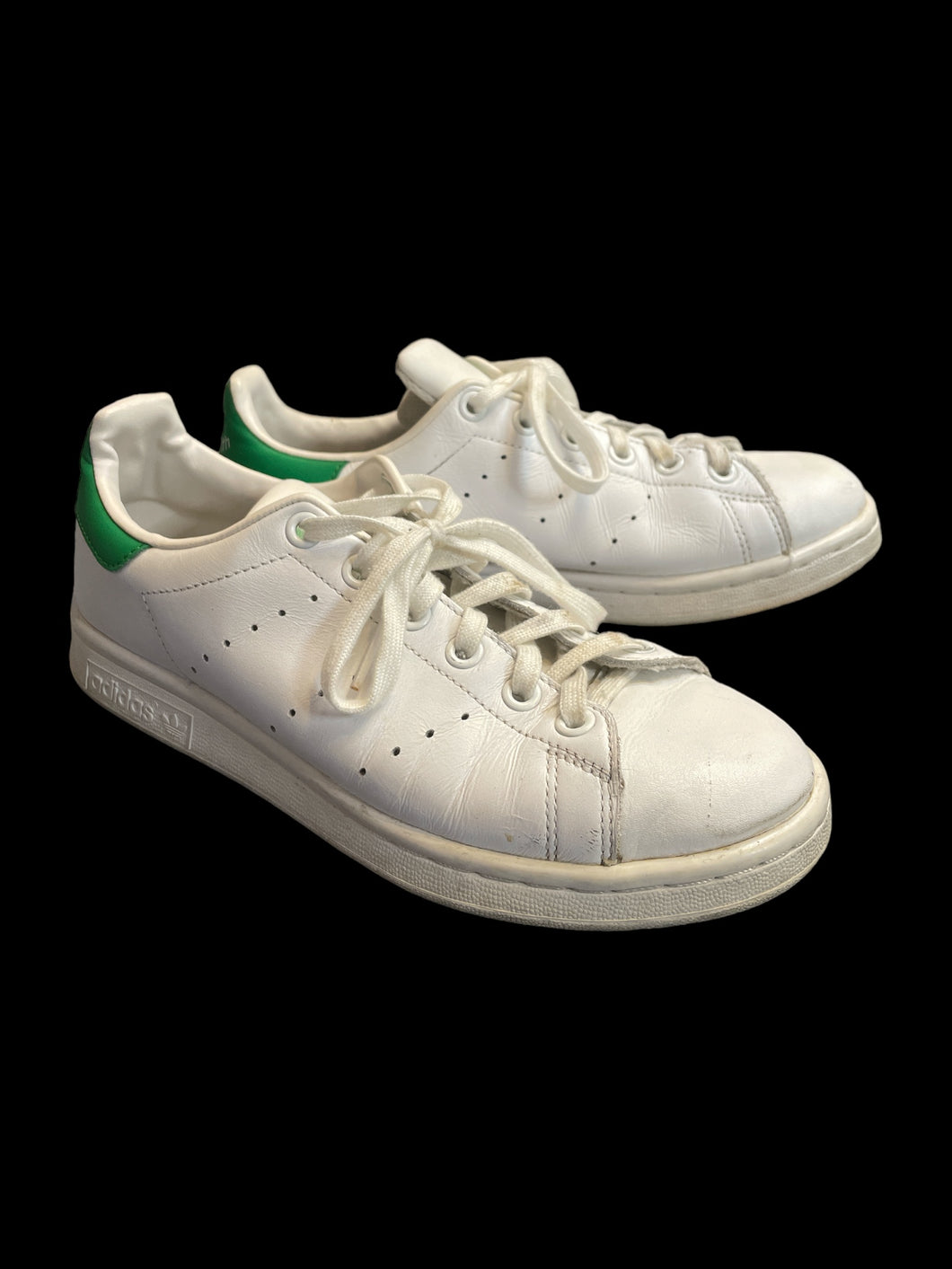 5M/6.5W White & green “Stan Smith” Adidas lace-up sneakers