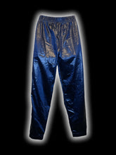 Load image into Gallery viewer, S Dark blue shiny joggers w/ elastic waist
