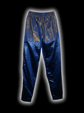 Load image into Gallery viewer, S Dark blue shiny joggers w/ elastic waist

