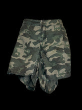 Load image into Gallery viewer, 3X Camo shorts w/ zipper detail, pockets, belt loops, &amp; zipper/button closure
