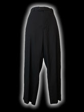Load image into Gallery viewer, L Black high waist straight leg pants w/ pockets, belt loops, &amp; clasp/button/zipper closure
