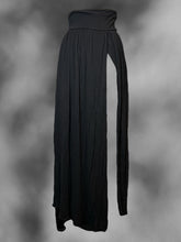 Load image into Gallery viewer, M Black maxi skirt w/ high side hem slit
