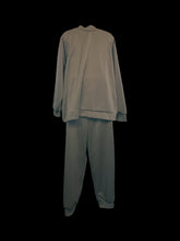 Load image into Gallery viewer, 2X NWT Dark green &amp; black zip up jacket &amp; joggers set w/ pockets, &amp; elastic waist
