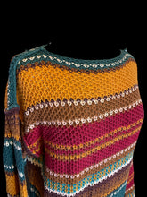 Load image into Gallery viewer, 2X Vintage 80s multicolor knit long sleeve dress
