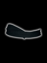 Load image into Gallery viewer, Black woven cloth belt w/ silver-like slider buckle
