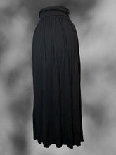 Load image into Gallery viewer, M Black maxi skirt w/ high side hem slit
