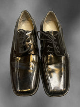 Load image into Gallery viewer, 6.5M/8W Black pleather oxfords
