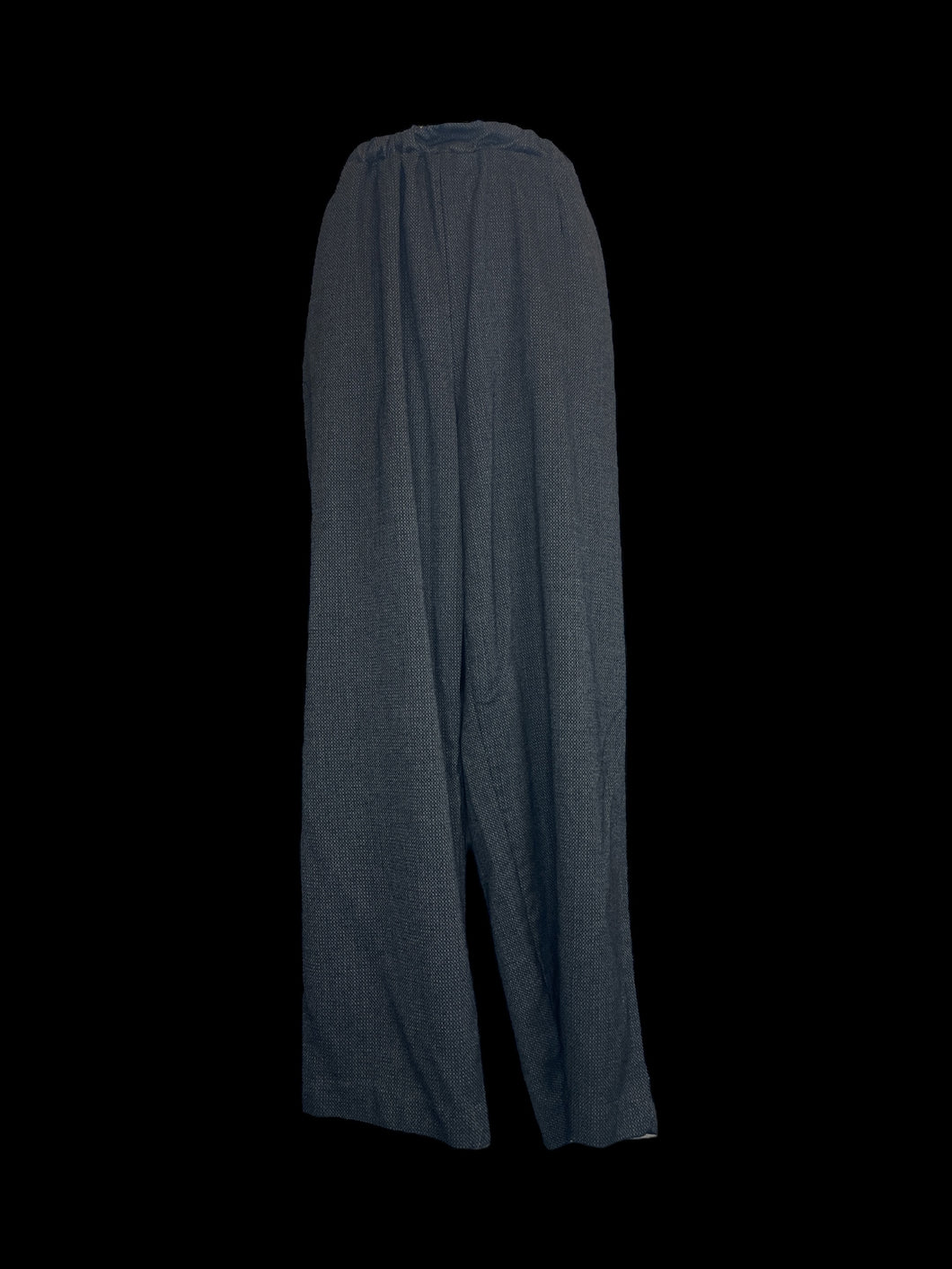 XL Charcoal grey pants w/ small diamond pattern, bunched elastic waistband, & pockets
