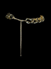 Load image into Gallery viewer, L Gold-like large chain waist belt w/ adjustable lobster clasp
