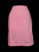 Load image into Gallery viewer, M Pink &amp; white gingham pencil skirt w/ side zipper
