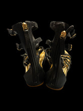 Load image into Gallery viewer, 6 Black gladiator sandals w/ adjustable ankle straps, &amp; heel zipper
