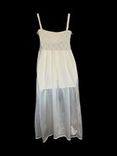 Load image into Gallery viewer, S Vintage 60s white sleeveless dress w/ lace mesh bust
