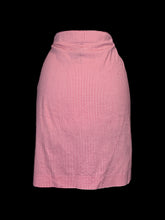 Load image into Gallery viewer, M Pink &amp; white gingham pencil skirt w/ side zipper
