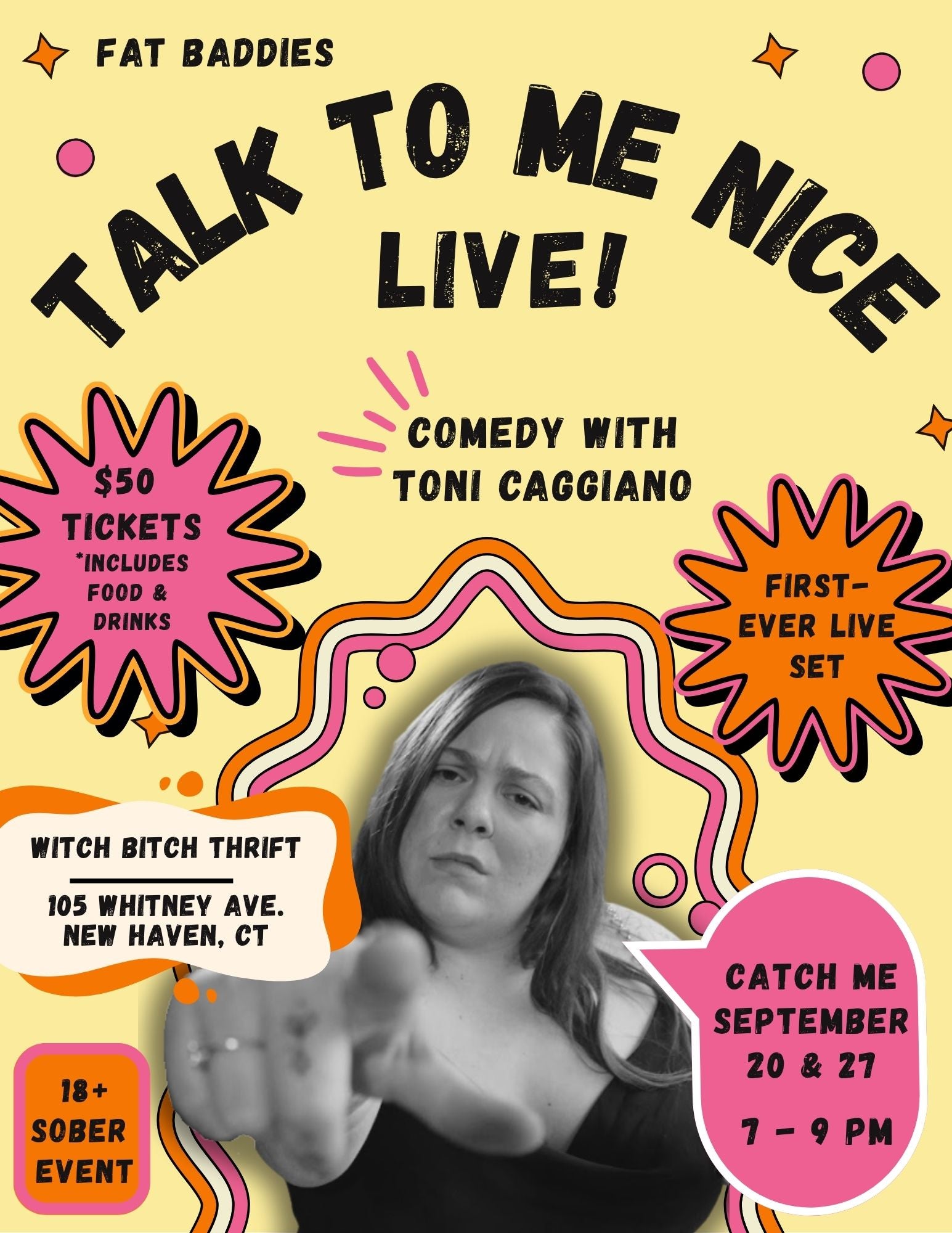 09/20 + 27 Talk To Me Nice LIVE w/ Toni Caggiano