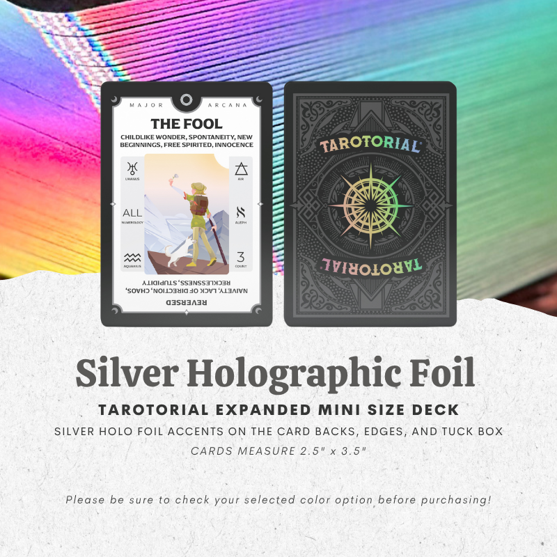 Tarotorial ® Expanded Mini Deck in Antique Gold Foil