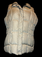 Load image into Gallery viewer, 1X Sand brown puffer vest w/ zipper pockets, &amp; zipper &amp; snap front closure
