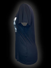 Load image into Gallery viewer, M Black scoop neck top w/ new york skyline &quot;DKNY&quot; graphic
