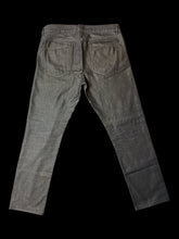 Load image into Gallery viewer, M Dark grey cotton pants w/ straight legs, pockets, &amp; button/zipper closure
