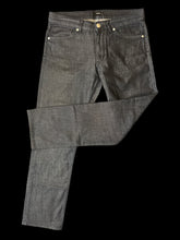 Load image into Gallery viewer, M Dark grey cotton pants w/ straight legs, pockets, &amp; button/zipper closure
