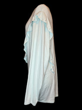 Load image into Gallery viewer, 5X Light blue long sleeve knit top w/ scoop neckline, ruffle details, &amp; pearl accents
