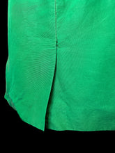Load image into Gallery viewer, M Green sleeveless a-line dress w/ back slit on hem, satin-like lining, pockets, &amp; clasp/zipper closure
