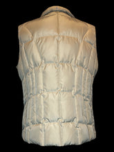 Load image into Gallery viewer, 1X Sand brown puffer vest w/ zipper pockets, &amp; zipper &amp; snap front closure

