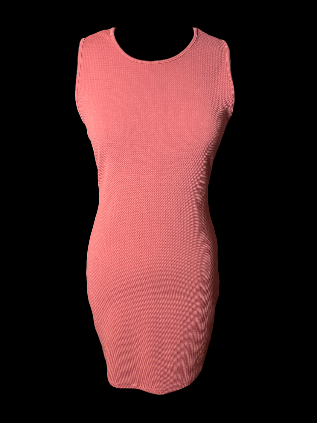 M/L Dusty pink sleeveless textured bodycon dress
