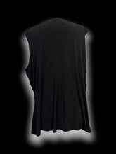 Load image into Gallery viewer, 5X Black sleeveless top w/ built in bead necklace, &amp; white mesh bust detail
