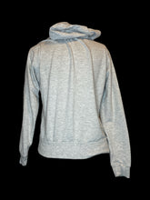 Load image into Gallery viewer, L Light grey heathered drawstring hoodie w/ ribbed hems, &amp; kangaroo pocket
