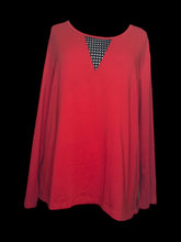 Load image into Gallery viewer, 4X Red long sleeve top w/ triangle black mesh front &amp; back
